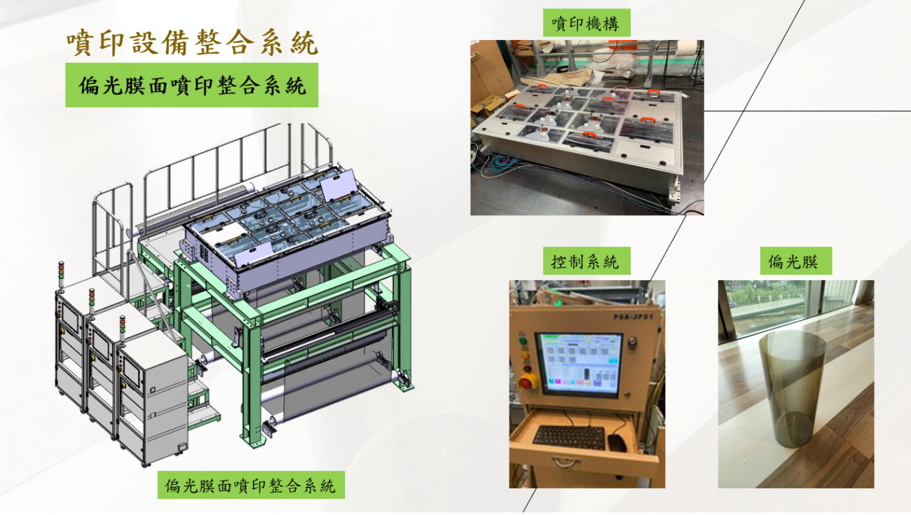 偏光膜面噴印整合系統